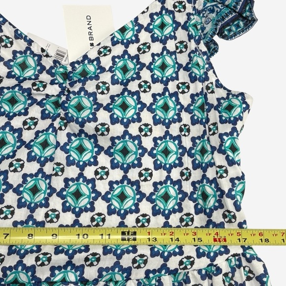 NEW Lucky Brand Ruffle Tiered Maxi Dress Floral Geo Print Cotton Size S Boho - Picture 8 of 14